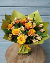 Букет цветов из:  Альстромерии и Розы #REPLACE_PRED# Северобайкальске