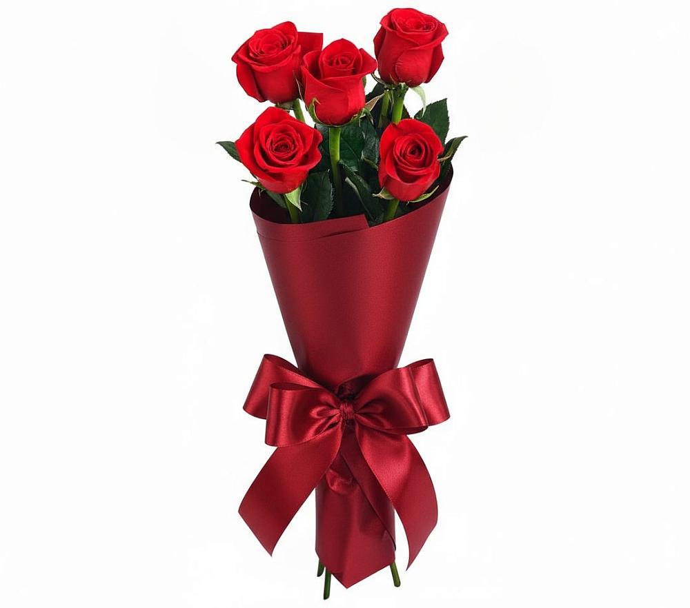 Букет 5 Красных роз Эдлесс Лав в Северобайкальске