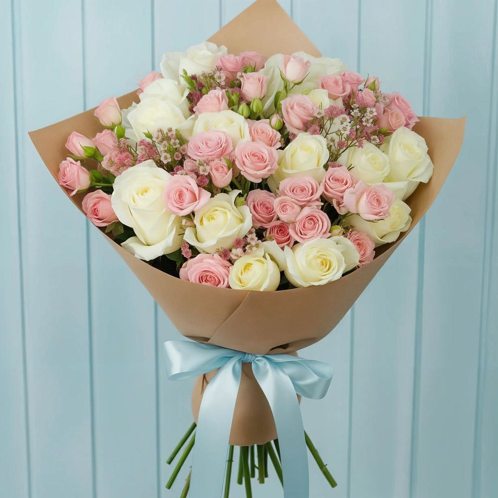 Букет цветов из: Розы в Северобайкальске