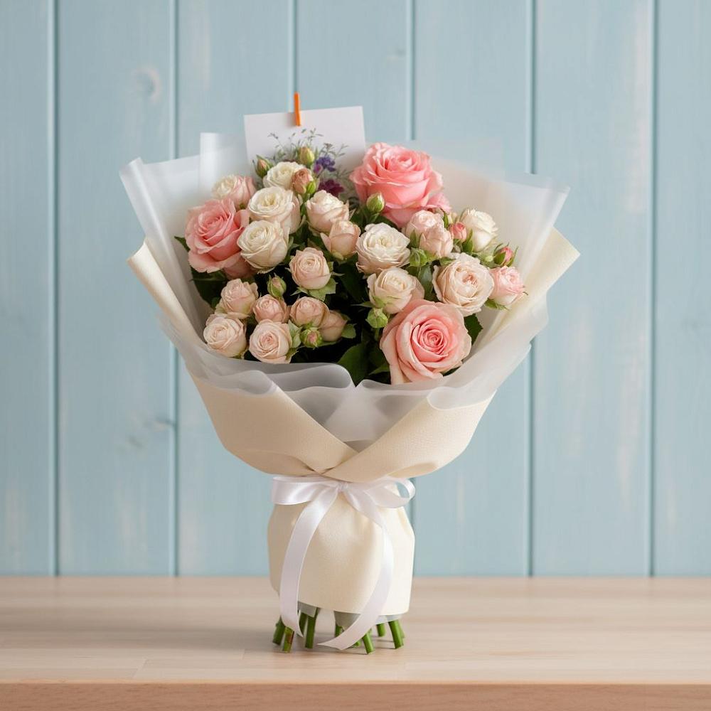 Букет цветов из: Розы в Северобайкальске