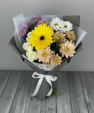 Букет цветов из:  Розы, Герберы и Хризантемы #REPLACE_PRED# Северобайкальске