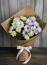 Букет цветов из:  Хризантемы и Розы в Северобайкальске