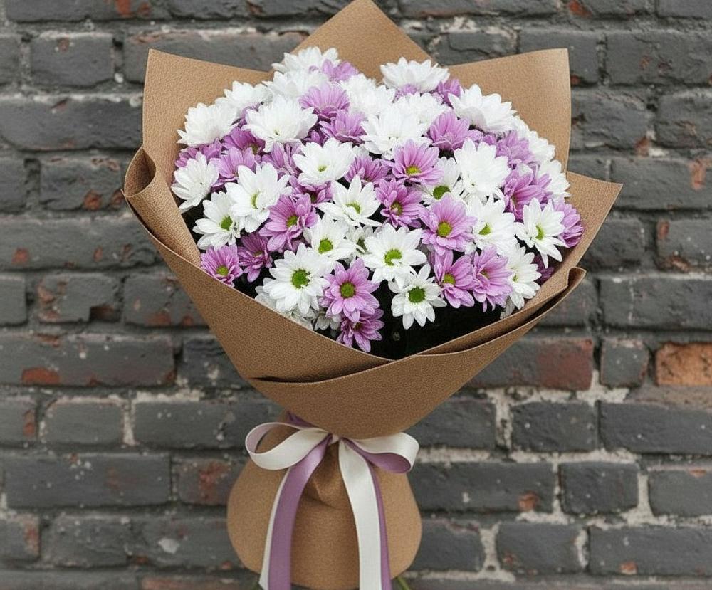 Букет цветов из: Хризантемы в Северобайкальске