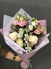 Букет цветов из:  Альстромерии, Розы и Лизиантусы #REPLACE_PRED# Северобайкальске