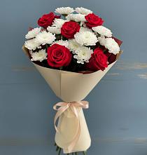 Букет цветов из:  Розы и Хризантемы в Северобайкальске