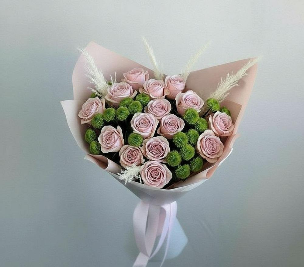 Букет цветов из: Розы и Хризантемы в Северобайкальске