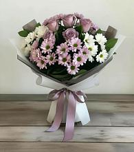 Букет цветов из:  Хризантемы и Розы в Северобайкальске