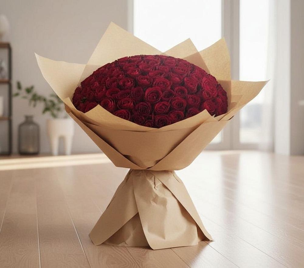Букет 101 Красная роза в Северобайкальске