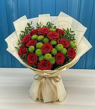 Букет цветов из:  Розы и Хризантемы в Северобайкальске