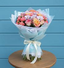 Букет цветов из:  Хризантемы и Розы в Северобайкальске