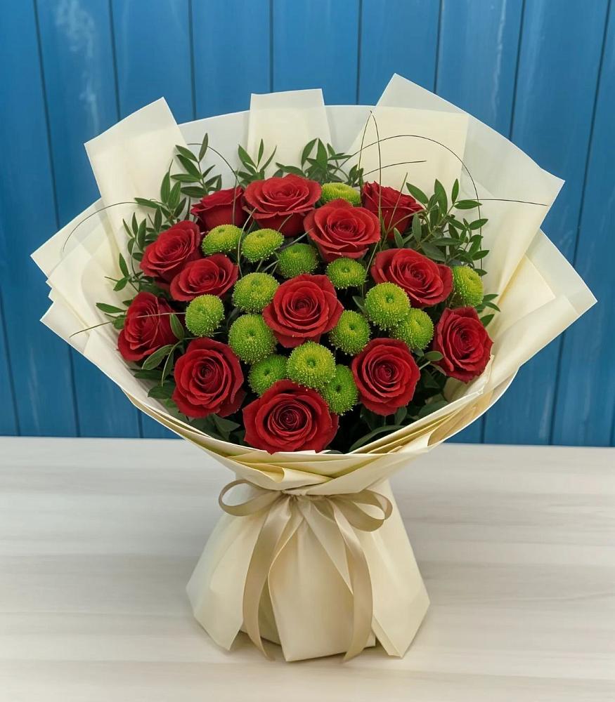 Букет цветов из: Розы и Хризантемы в Северобайкальске