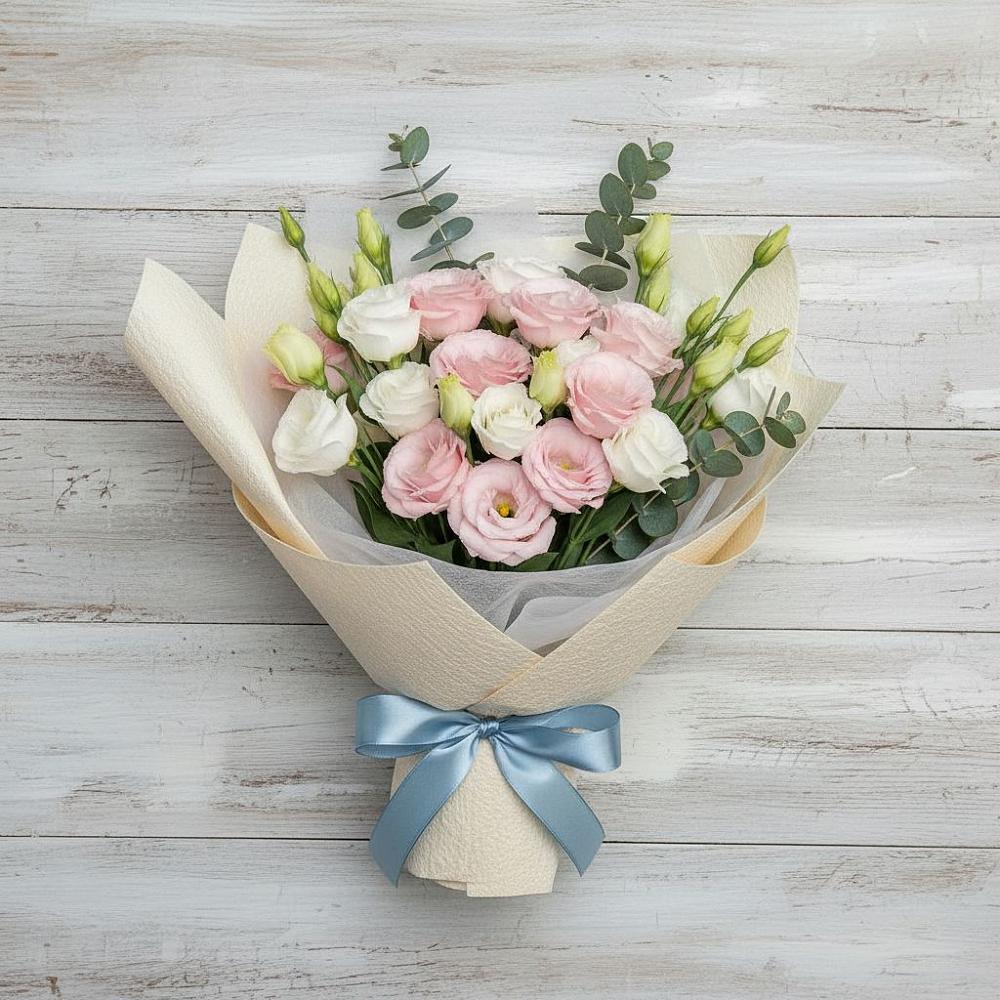 Букет цветов из: Лизиантусы в Северобайкальске